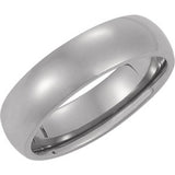 Titanium 6 mm Domed Band