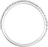 14K White 1/5 CTW Natural Diamond Band