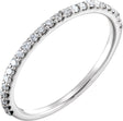 14K White 1/5 CTW Natural Diamond Band