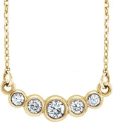 14K Yellow Gold 1/6 CTW Natural Diamond 16-18" Necklace