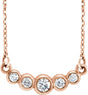 14K Rose 1/6 CTW Natural Diamond 16-18" Necklace