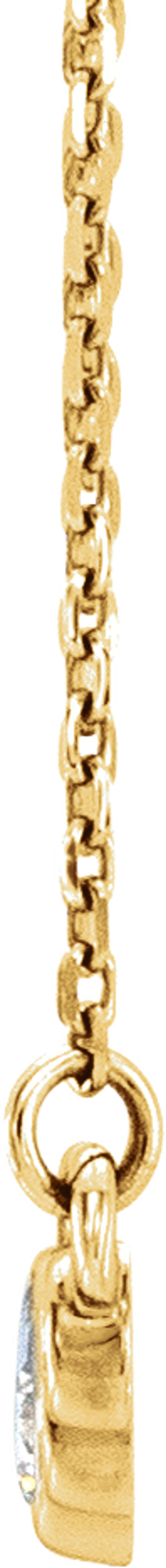 14K Yellow Gold 1/6 CTW Natural Diamond 16-18" Necklace