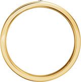 14K Yellow .06 CT Natural Diamond Comfort-Fit Flat Band Size 8.5