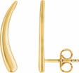 14K Yellow Curved Ear Climbers