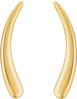 14K Yellow Curved Ear Climbers