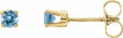 14K Yellow Gold Natural Aquamarine Youth Earrings