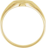 14K Yellow Gold 10x8 mm Oval Signet Ring