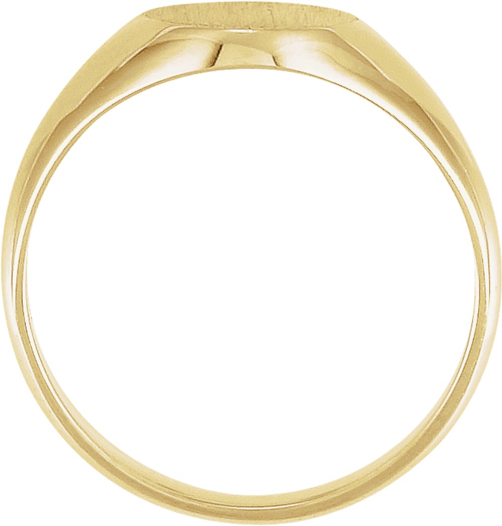 18K Yellow 10x8 mm Oval Signet Ring