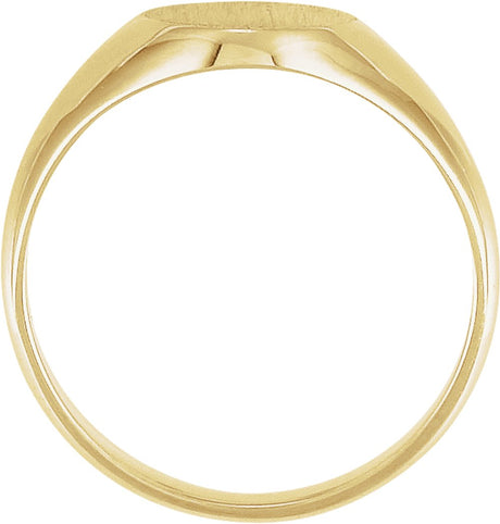 14K Yellow 10x8 mm Oval Signet Ring