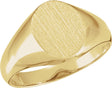 10K Yellow 10x8 mm Oval Signet Ring