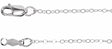 Rhodium-Plated Sterling Silver 1.3 mm Flat Cable 18" Chain