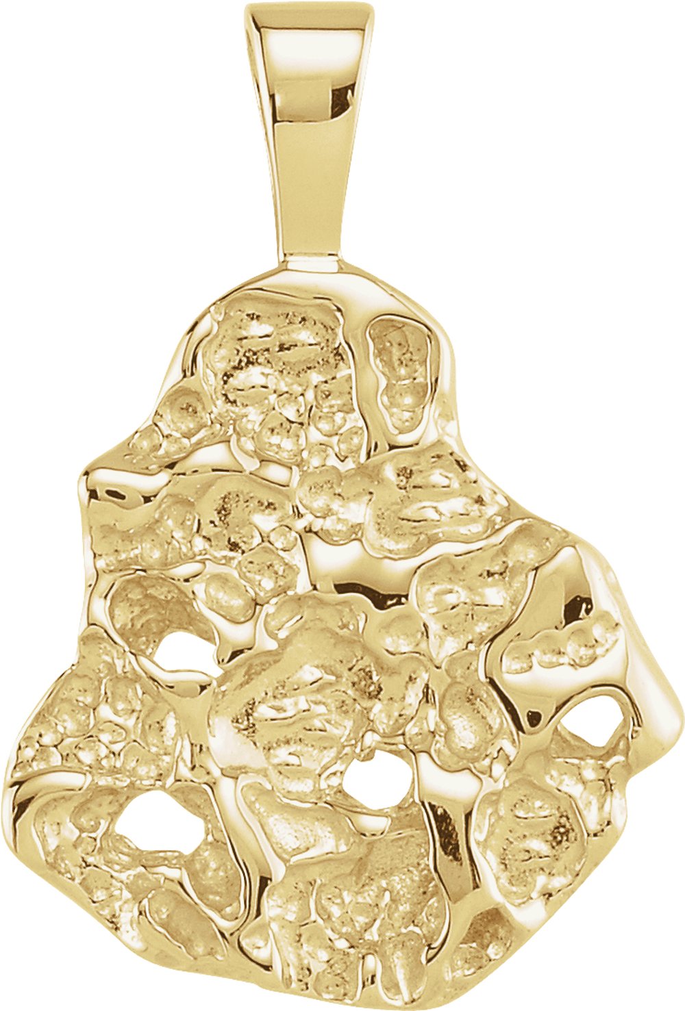 14K Yellow Nugget Pendant