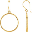 14K Yellow Circle Earrings