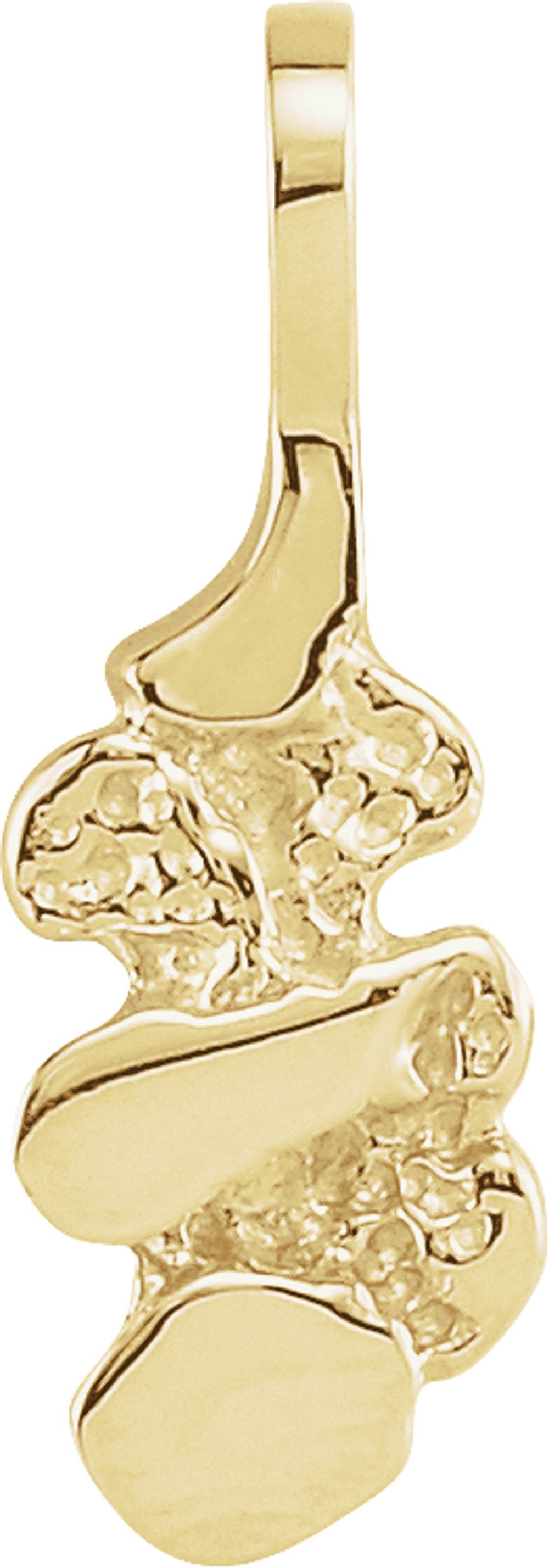 14K Yellow Nugget Pendant