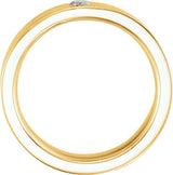 14K Yellow 1/10 CT Natural Diamond Comfort-Fit Flat Band Size 7