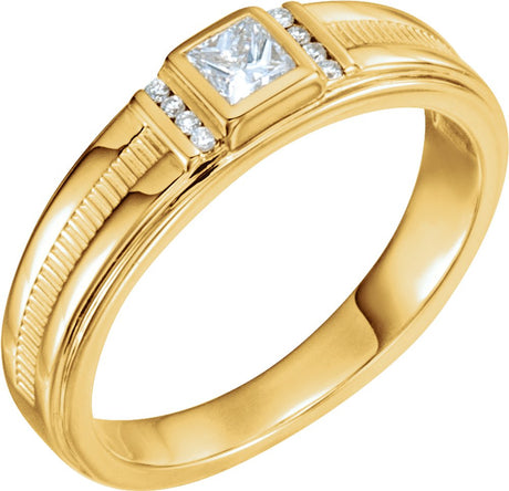 14K Yellow 1/3 CTW Natural Diamond Ring