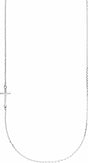 14K White Gold Off-Center Sideways Cross 16" Necklace  