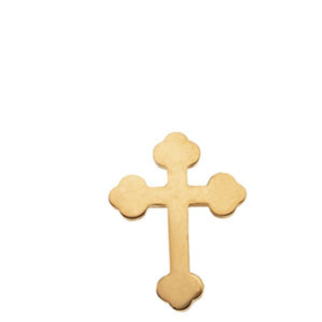 14K Yellow Cross Lapel Pin