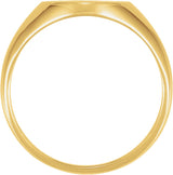 10K Yellow Gold 11x9.5 mm Oval Signet Ring