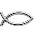 14K White Ichthus Lapel Pin