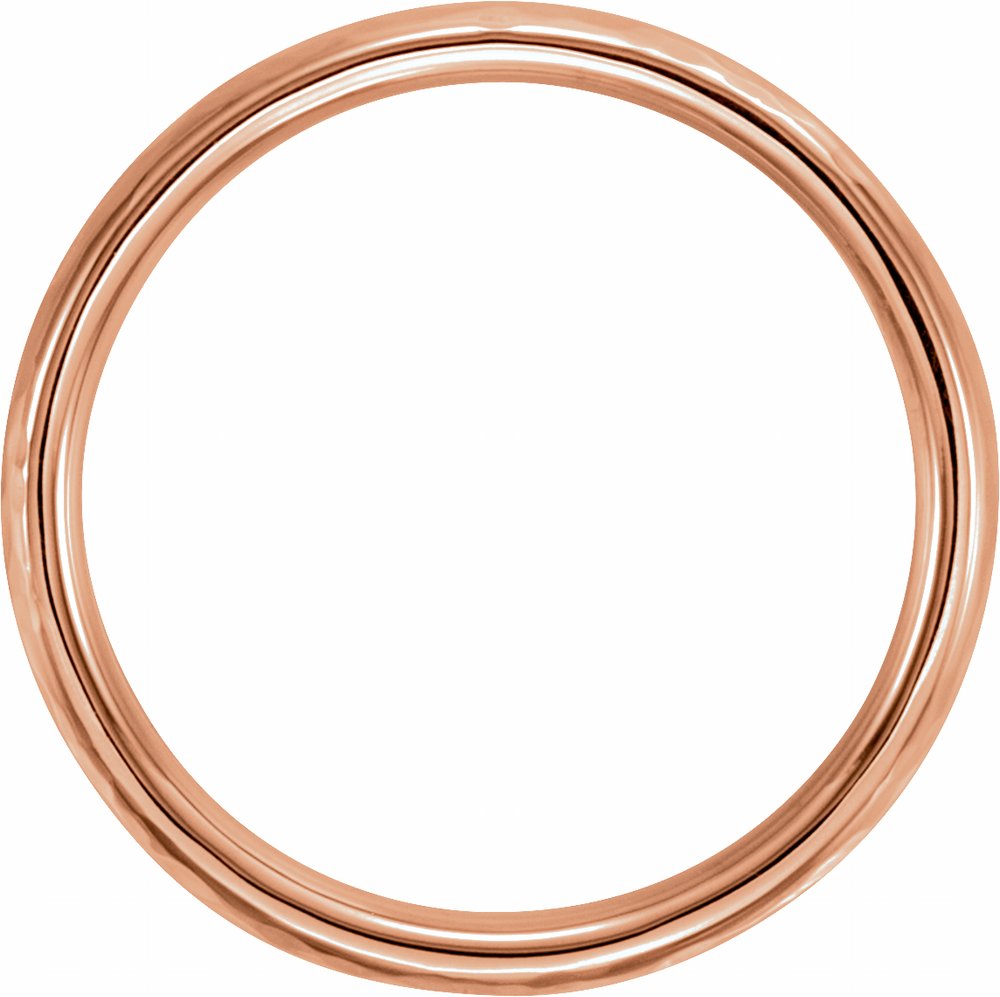 10K Rose Gold 6 mm Comfort-Fit Half Round Band Size 9
