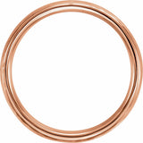10K Rose Gold 6 mm Comfort-Fit Half Round Band Size 9