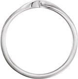 14K White Gold 3 mm Stackable Twisted Ring