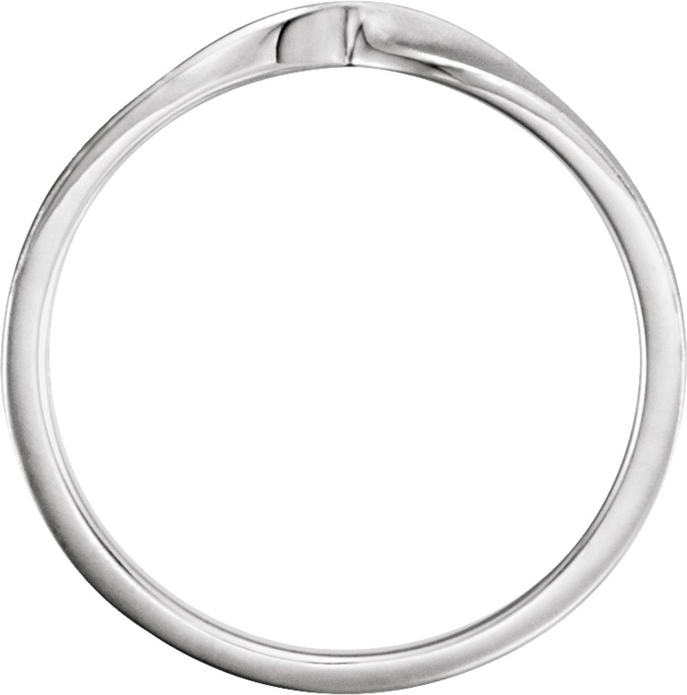 14K White Gold 3 mm Stackable Twisted Ring