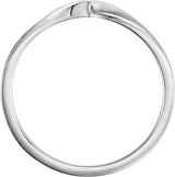 14K White Gold 3 mm Stackable Twisted Ring