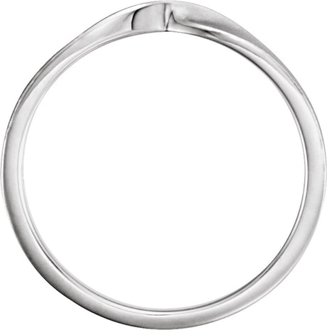 14K White Gold 3 mm Stackable Twisted Ring
