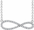 14K White 1/4 CTW Natural Diamond Infinity-Inspired 16-18" Necklace