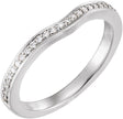 14K White 1/8 CTW Natural Diamond Band