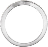 14K White 1/8 CTW Natural Diamond Band