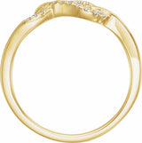 14K Yellow Gold 1/10 CTW Natural Diamond Knot Ring