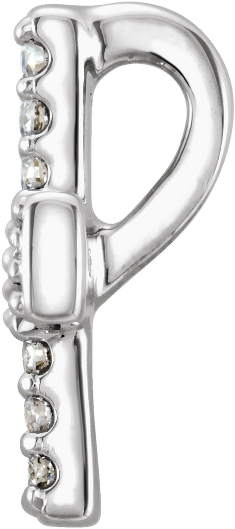 14K White .07 CTW Natural Diamond Cross Pendant