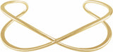 14K Yellow Criss-Cross Cuff 7" Bracelet 