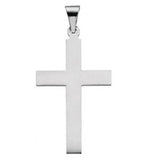 Sterling Silver 36.8x17.7 mm Cross Pendant