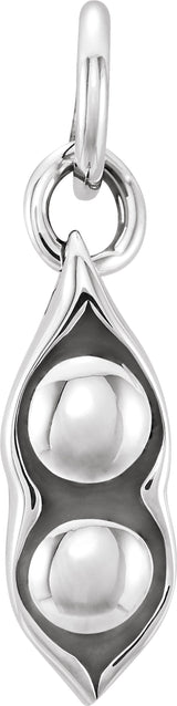 Sterling Silver Two Peas in a Pod Charm 