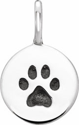 Sterling Silver Paw Print Charm/Pendant