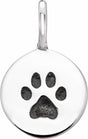 Sterling Silver Paw Print Charm 