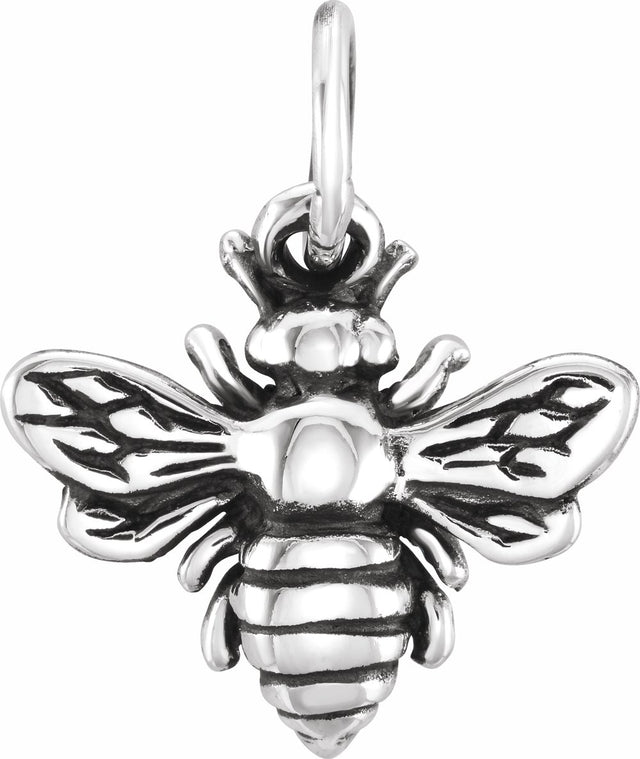 Sterling Silver Honey Bee Charm 