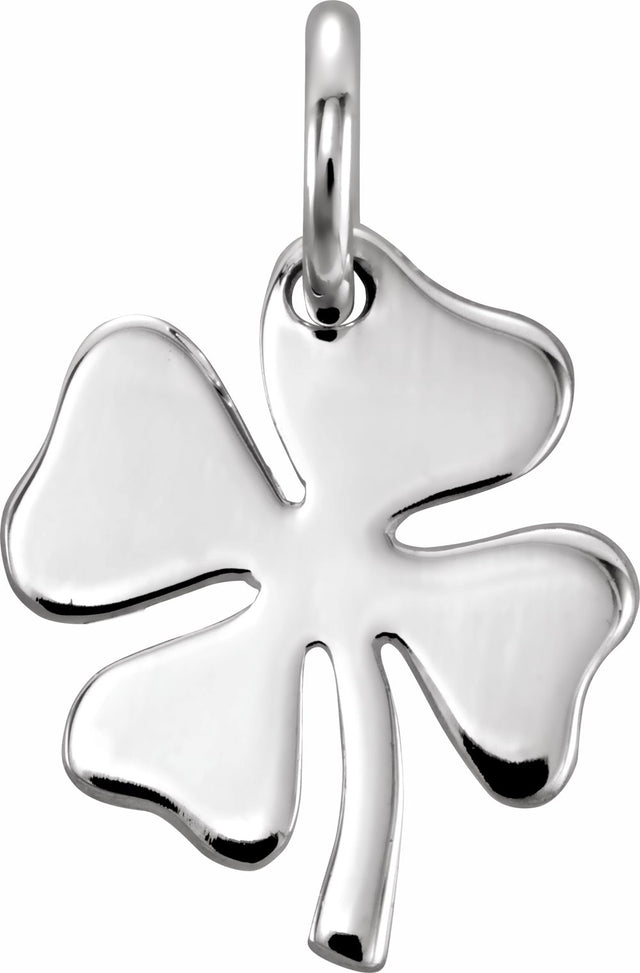 Sterling Silver Four-Leaf Clover Charm 