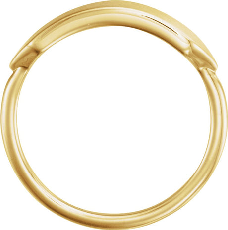14K Yellow Gold 19.7x5 mm Geometric Signet Ring