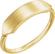 14K Yellow Gold 19.7x5 mm Geometric Signet Ring