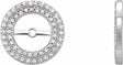 14K White Gold 1/3 CTW Natural Diamond Earring Jackets