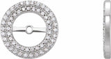 14K White Gold 1/3 CTW Natural Diamond Earring Jackets
