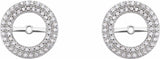 14K White Gold 1/3 CTW Natural Diamond Earring Jackets