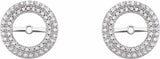 14K White 1/3 CTW Natural Diamond Earring Jackets