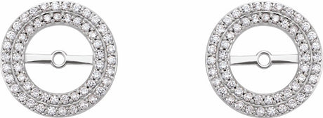 14K White 1/3 CTW Natural Diamond Earring Jackets