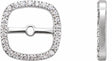 14K White Gold .08 CTW Natural Diamond Halo-Style Earring Jackets